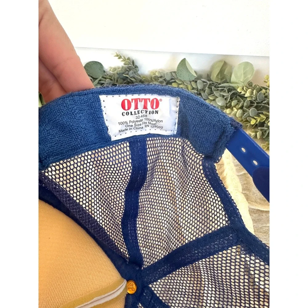 Vintage Wonder‎ Bread blue white Snapback Mesh trucker Cap hat blue Otto 32-468